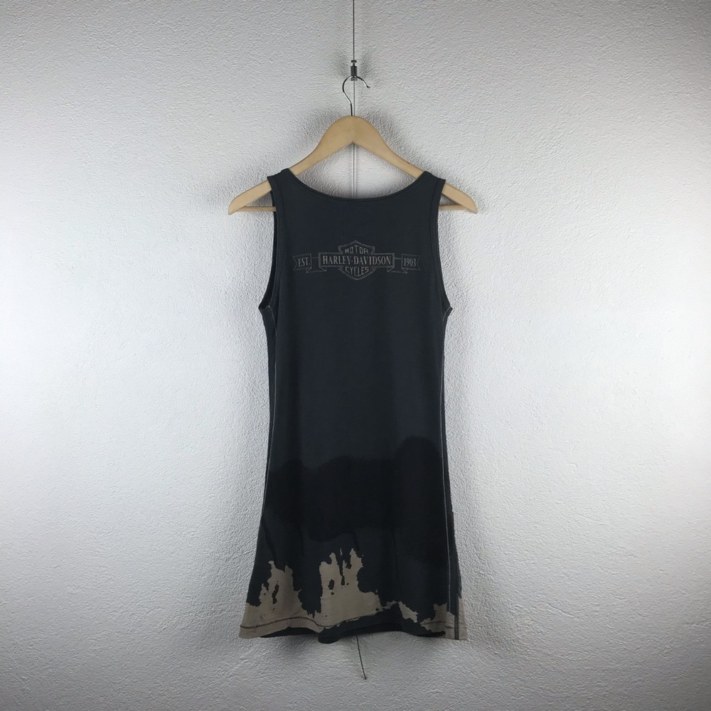 SOLD l Harley TRUNK Moment In Time Bleach Tank - Picture 7 of 13